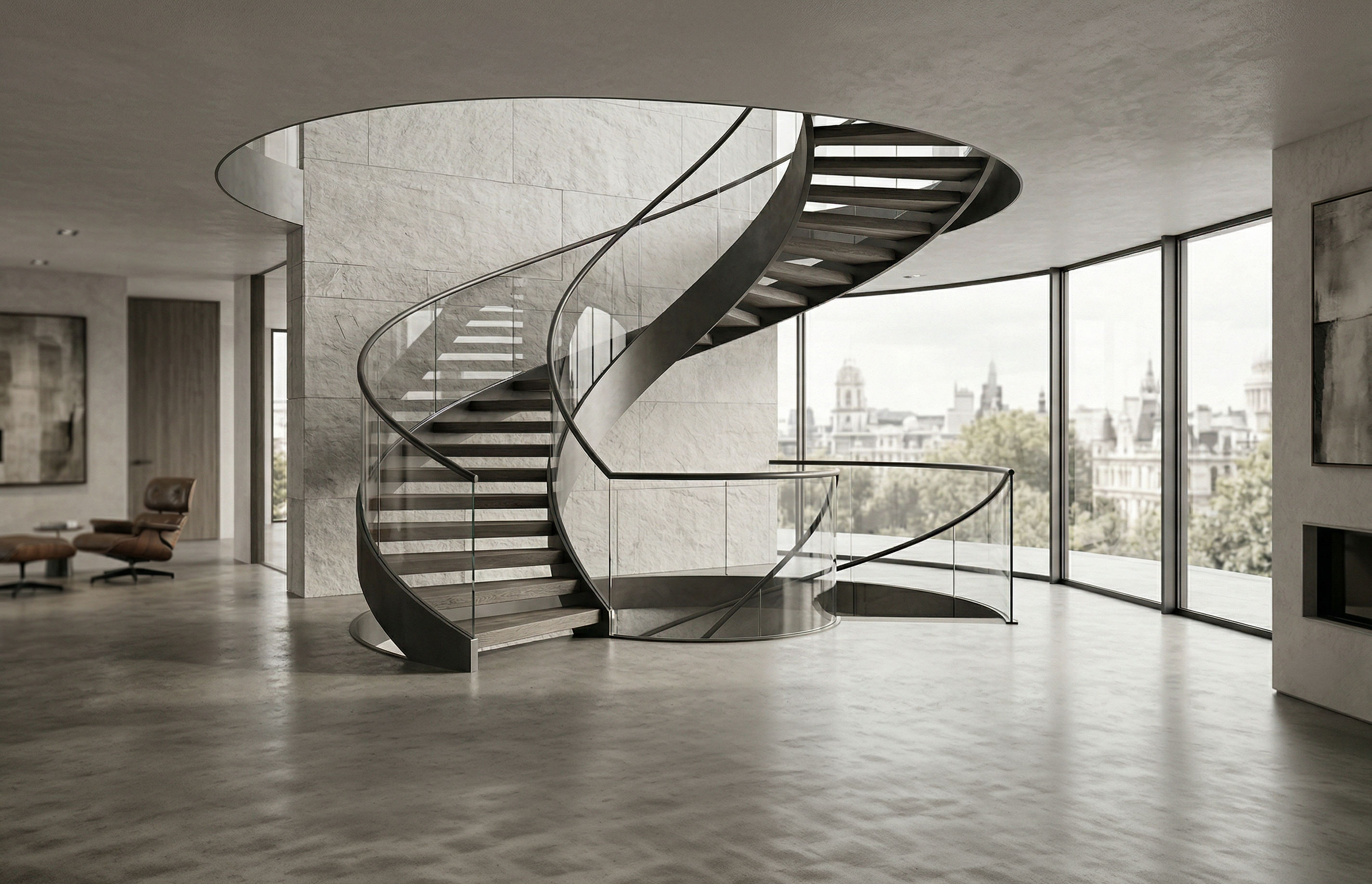 Aura Stairs staircase project background